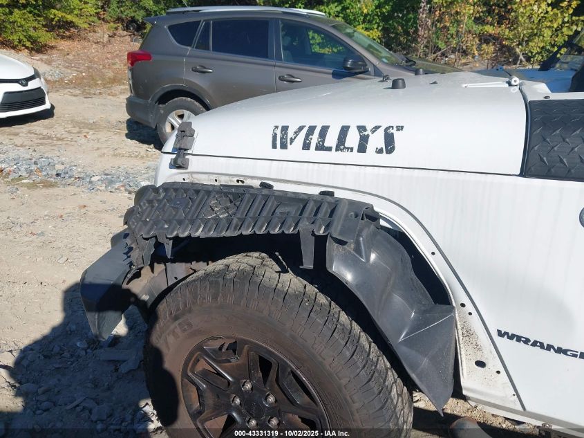 2015 Jeep Wrangler Willys Wheeler VIN: 1C4AJWAG0FL535000 Lot: 43331319