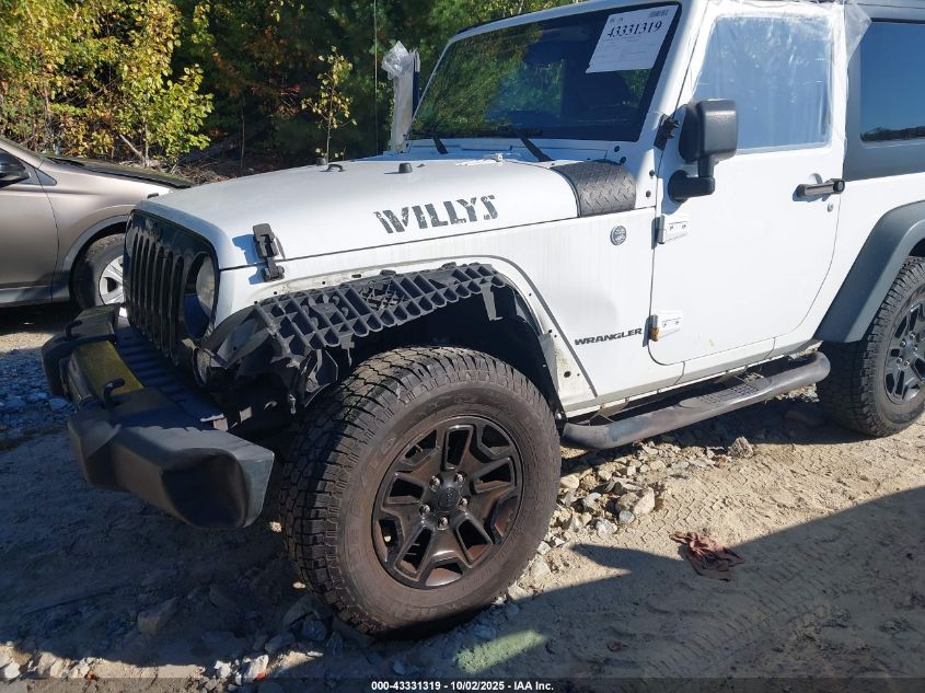 2015 Jeep Wrangler Willys Wheeler VIN: 1C4AJWAG0FL535000 Lot: 43331319