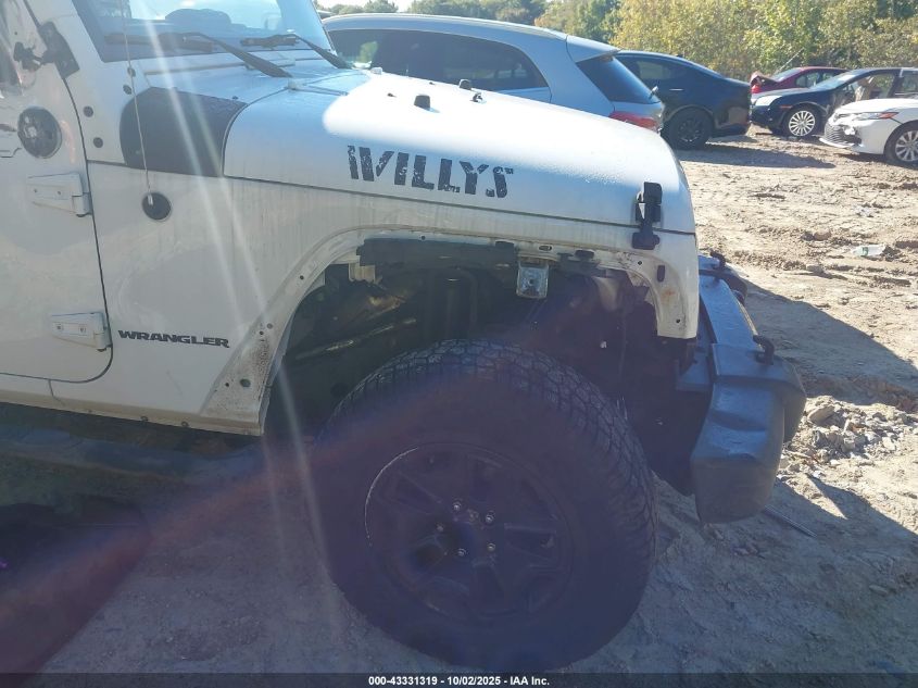 2015 Jeep Wrangler Willys Wheeler VIN: 1C4AJWAG0FL535000 Lot: 43331319