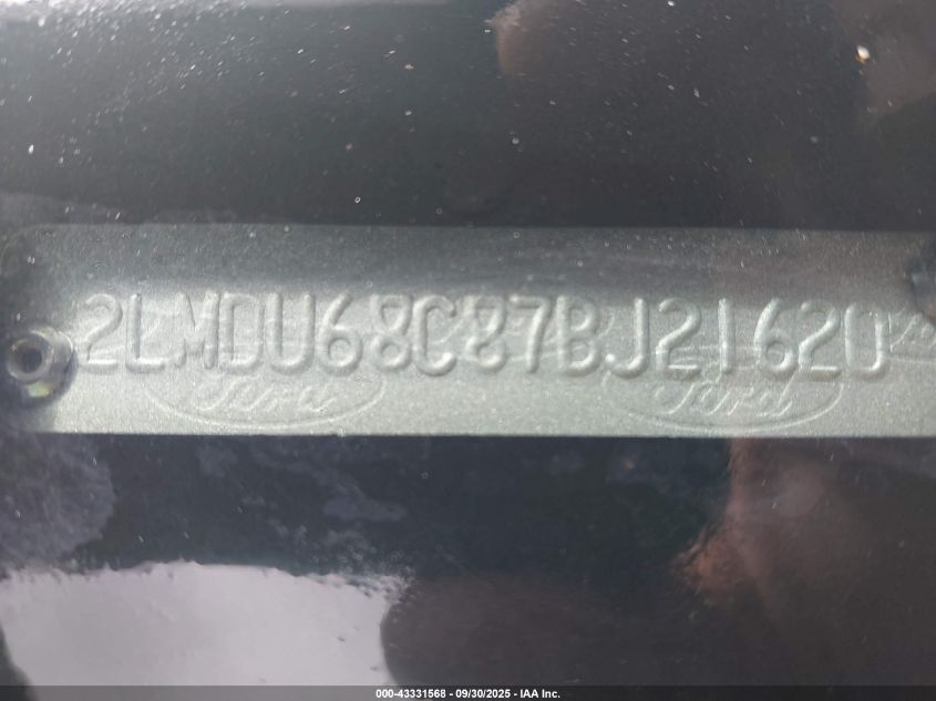 2007 Lincoln Mkx VIN: 2LMDU68C87BJ21620 Lot: 43331568