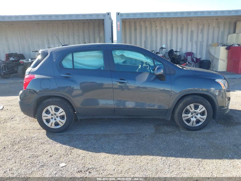 2016 Chevrolet Trax 1Ls VIN: 3GNCJKSB2GL255631 Lot: 43331626