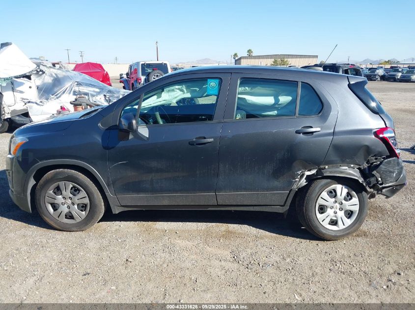 2016 Chevrolet Trax 1Ls VIN: 3GNCJKSB2GL255631 Lot: 43331626