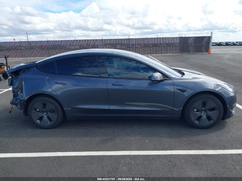 2022 Tesla Model 3 Rear-Wheel Drive VIN: 5YJ3E1EA0NF127314 Lot: 43331787
