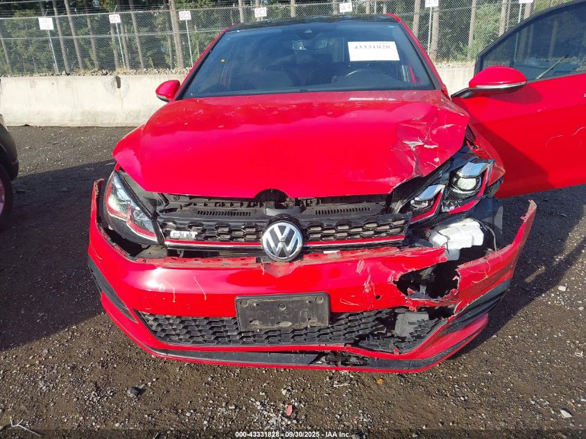 2018 Volkswagen Golf Gti 2.0T Autobahn/2.0T S/2.0T Se VIN: 3VW447AUXJM252169 Lot: 43331828
