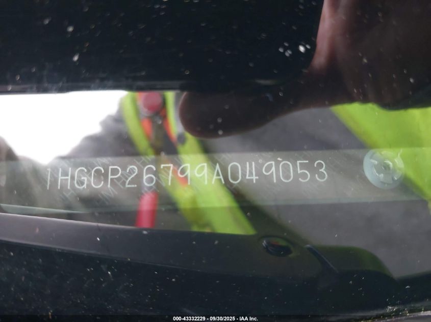 2009 Honda Accord 2.4 Ex VIN: 1HGCP26799A049053 Lot: 43332229