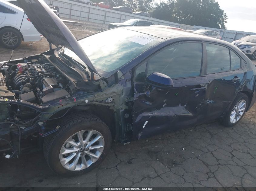 2022 Toyota Corolla Le VIN: 5YFVPMAE3NP307596 Lot: 43332272