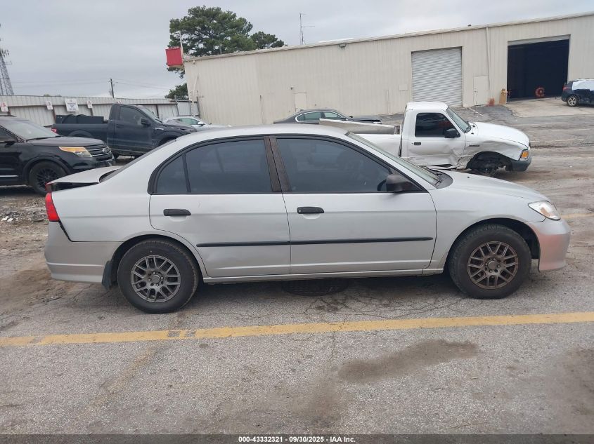 2005 Honda Civic Vp VIN: 2HGES164X5H528911 Lot: 43332321