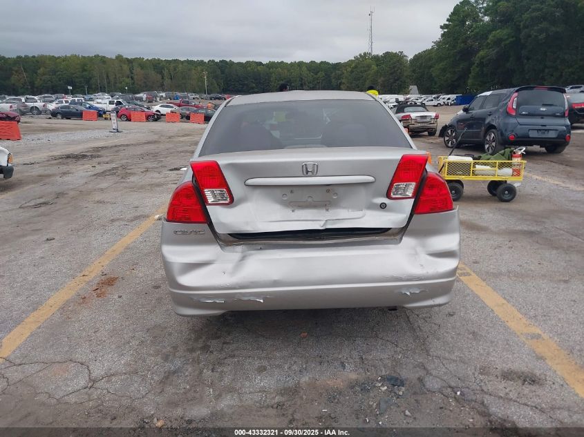 2005 Honda Civic Vp VIN: 2HGES164X5H528911 Lot: 43332321