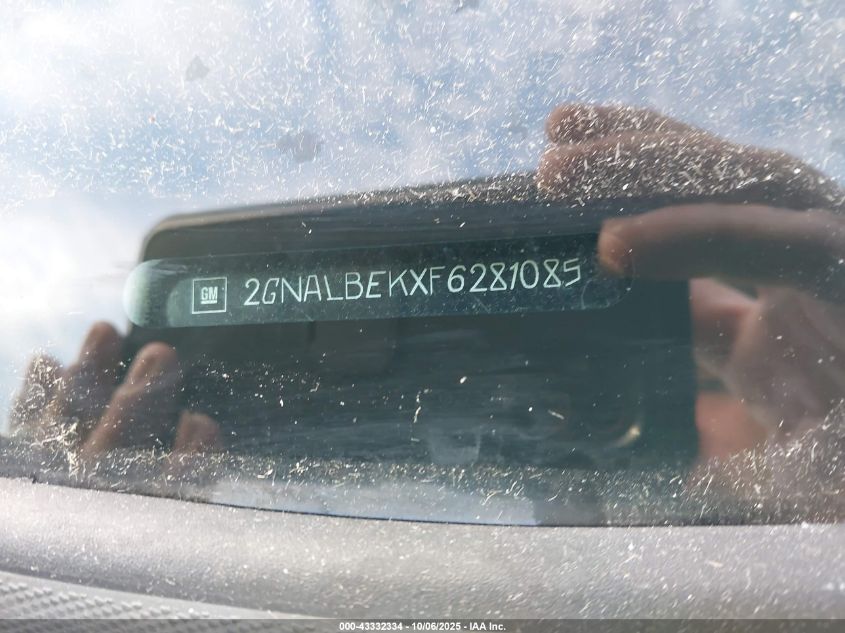 2015 Chevrolet Equinox 1Lt VIN: 2GNALBEKXF6281085 Lot: 43332334