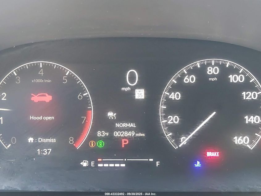 2026 Honda Civic Sport VIN: 2HGFE2F54TH501629 Lot: 43332492