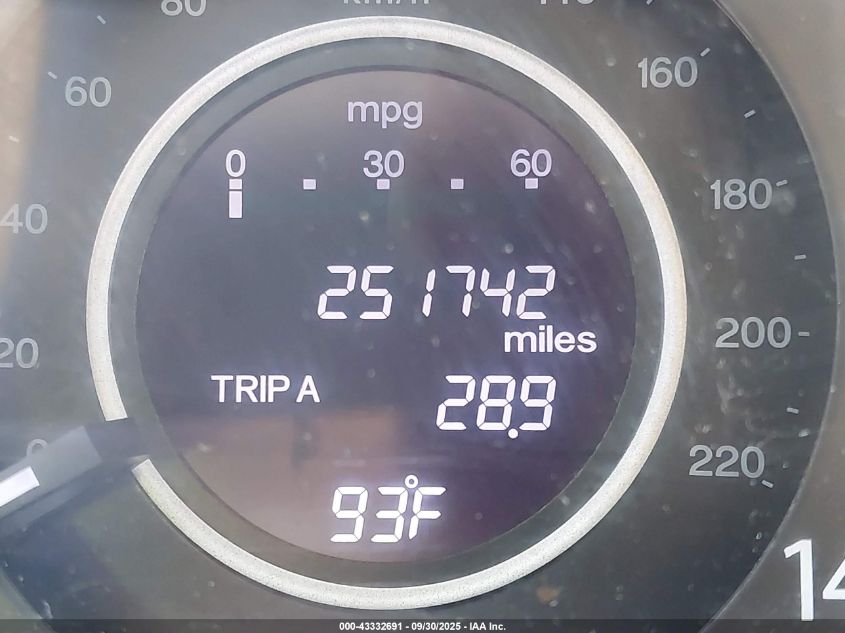 2012 Honda Cr-V Lx VIN: 2HKRM3H3XCH504199 Lot: 43332691