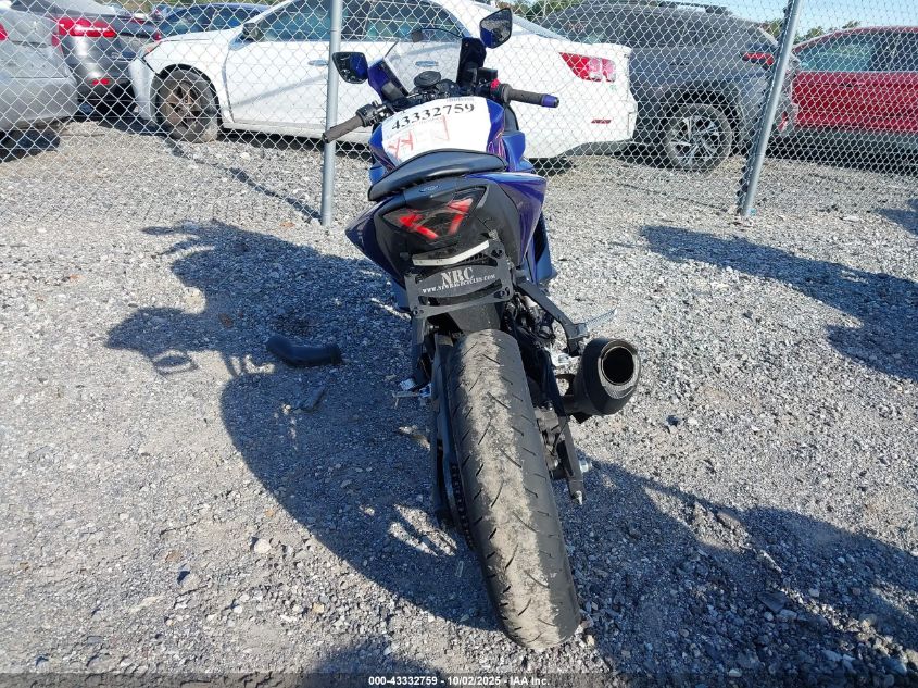 2024 Yamaha Yzfr3 A VIN: MH3RH18Y8RK017289 Lot: 43332759