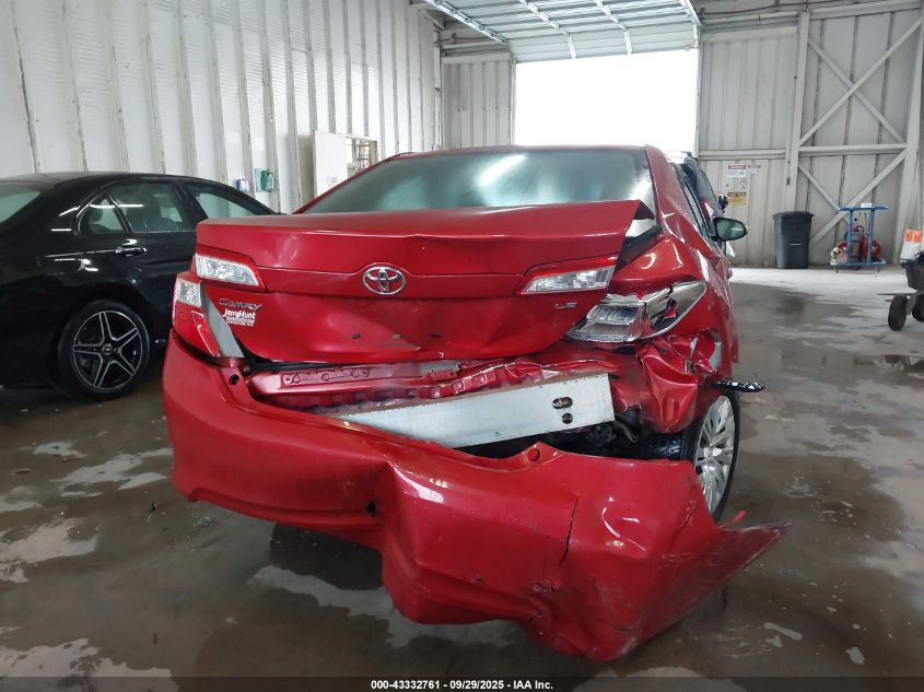 2012 Toyota Camry Le VIN: 4T4BF1FK4CR206233 Lot: 43332761