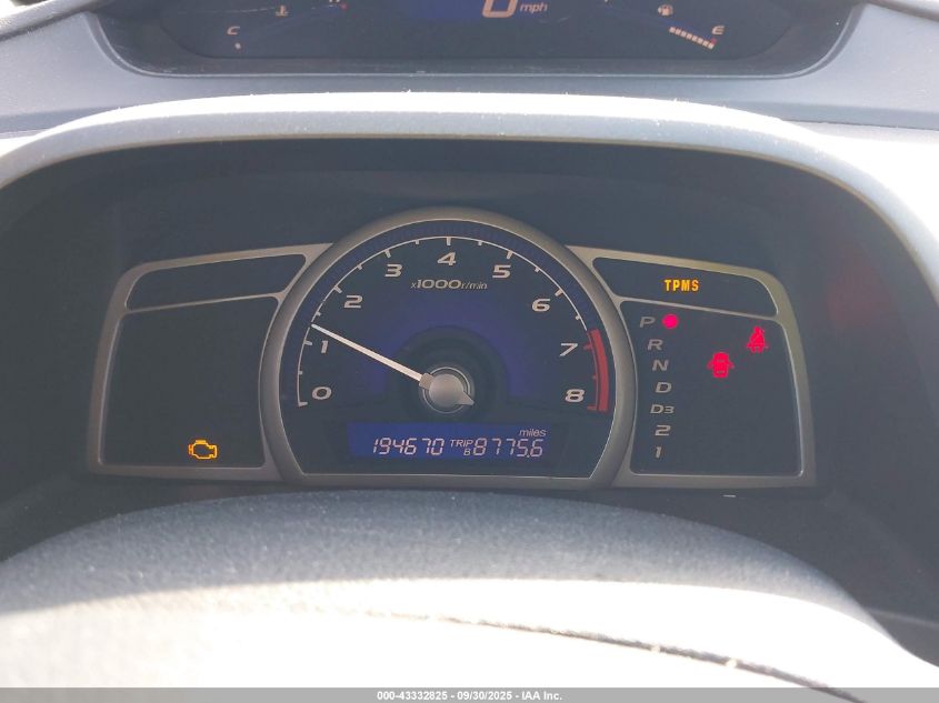 2008 Honda Civic Lx VIN: 1HGFA16598L012000 Lot: 43332825