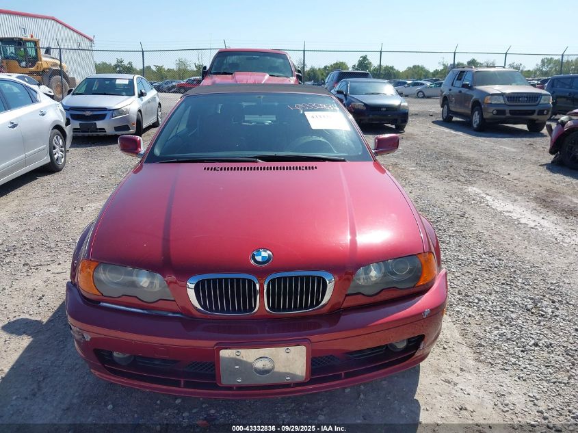 2000 BMW 323Ci VIN: WBABR3341YEB39261 Lot: 43332836