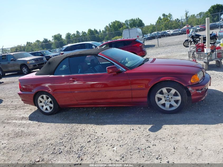 2000 BMW 323Ci VIN: WBABR3341YEB39261 Lot: 43332836