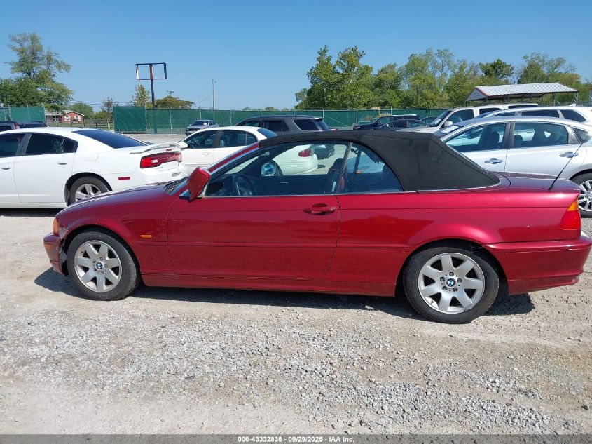 2000 BMW 323Ci VIN: WBABR3341YEB39261 Lot: 43332836