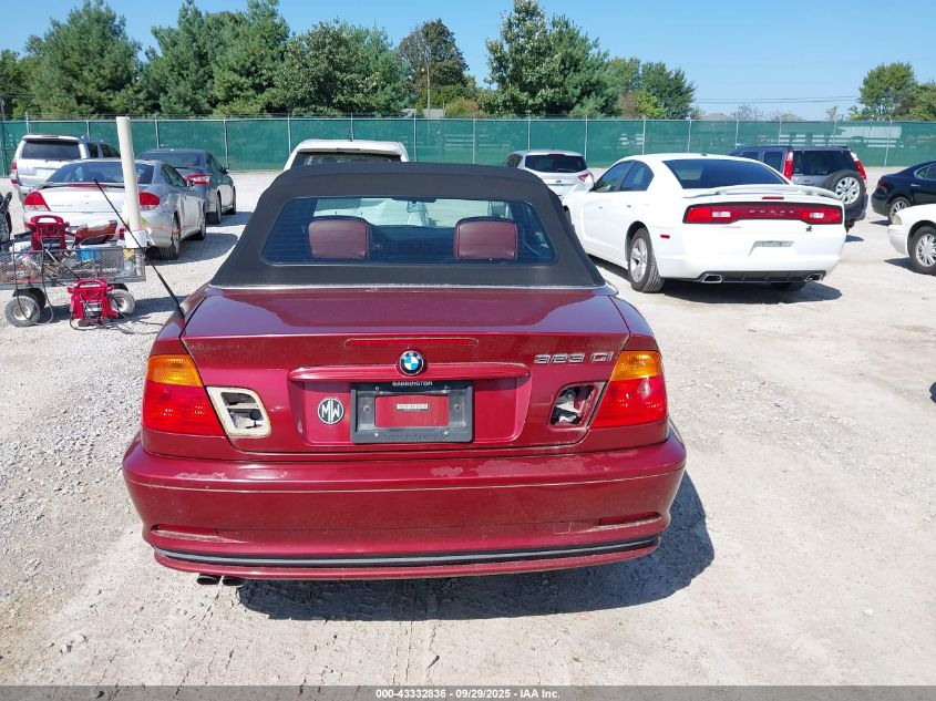 2000 BMW 323Ci VIN: WBABR3341YEB39261 Lot: 43332836