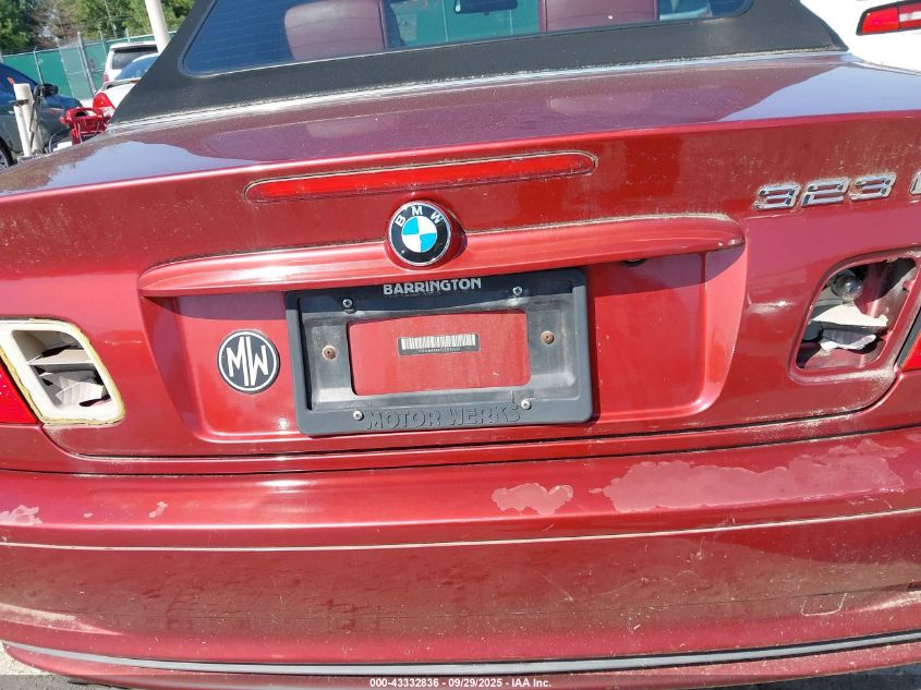 2000 BMW 323Ci VIN: WBABR3341YEB39261 Lot: 43332836