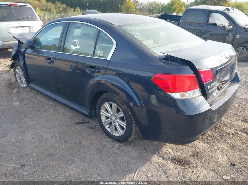 4S3BMBA68C3030331 2012 Subaru LEGACY 2.5 2.5I black
