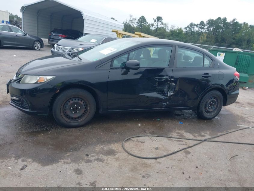 2013 Honda Civic Lx VIN: 19XFB2F51DE264277 Lot: 43332986