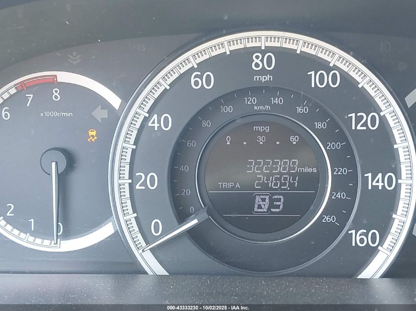 2013 Honda Accord Ex-L VIN: 1HGCR2F83DA029621 Lot: 43333230