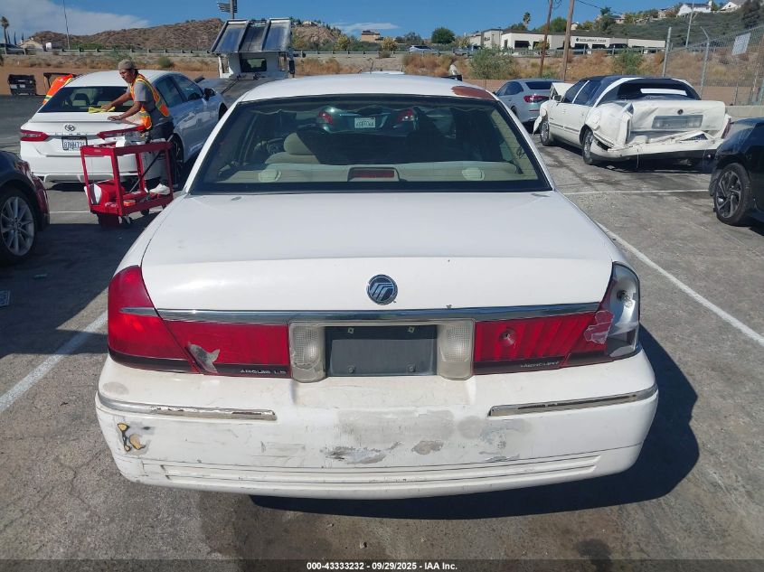 2000 Mercury Grand Marquis Ls VIN: 2MEFM75W1YX620291 Lot: 43333232