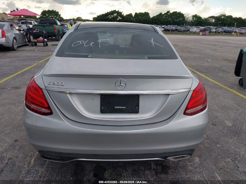 2016 Mercedes-Benz C 300 VIN: 55SWF4JB2GU150718 Lot: 43333263