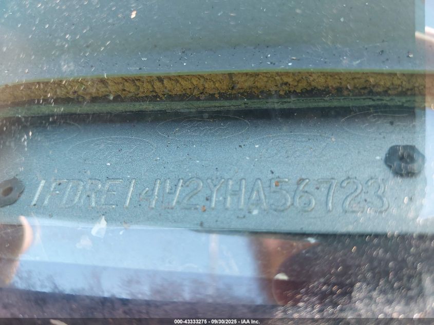 2000 Ford E-150 Recreational VIN: 1FDRE14W2YHA56723 Lot: 43333275