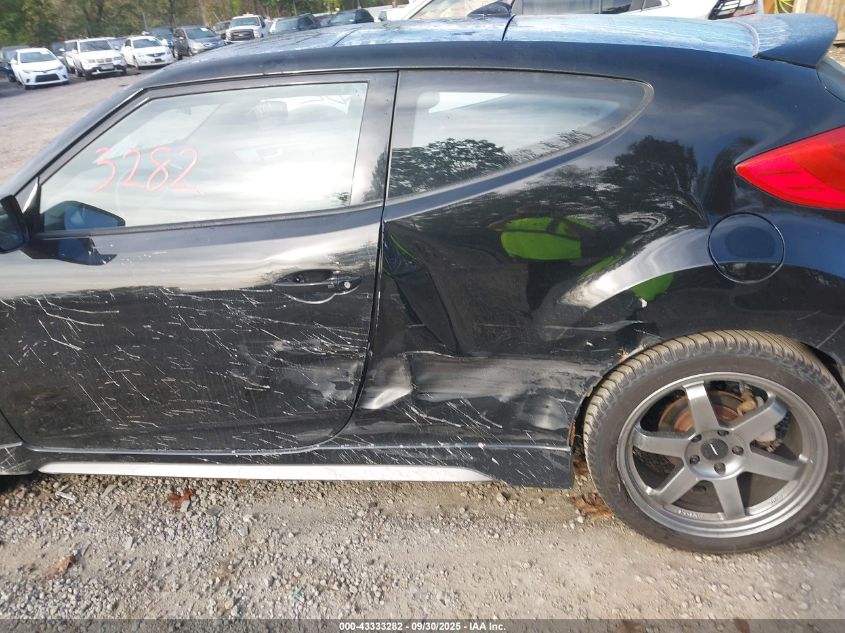 2016 Hyundai Veloster Turbo VIN: KMHTC6AE3GU266032 Lot: 43333282