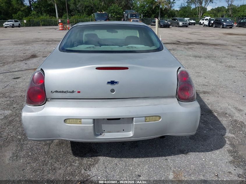 2004 Chevrolet Monte Carlo Ls VIN: 2G1WW12E849297112 Lot: 43333453