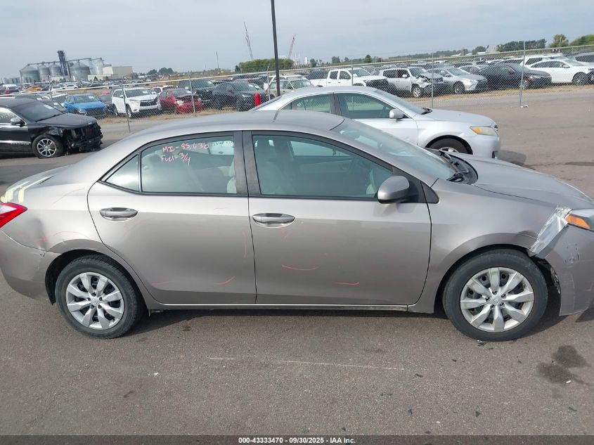 2014 Toyota Corolla Le VIN: 2T1BURHE4EC178833 Lot: 43333470