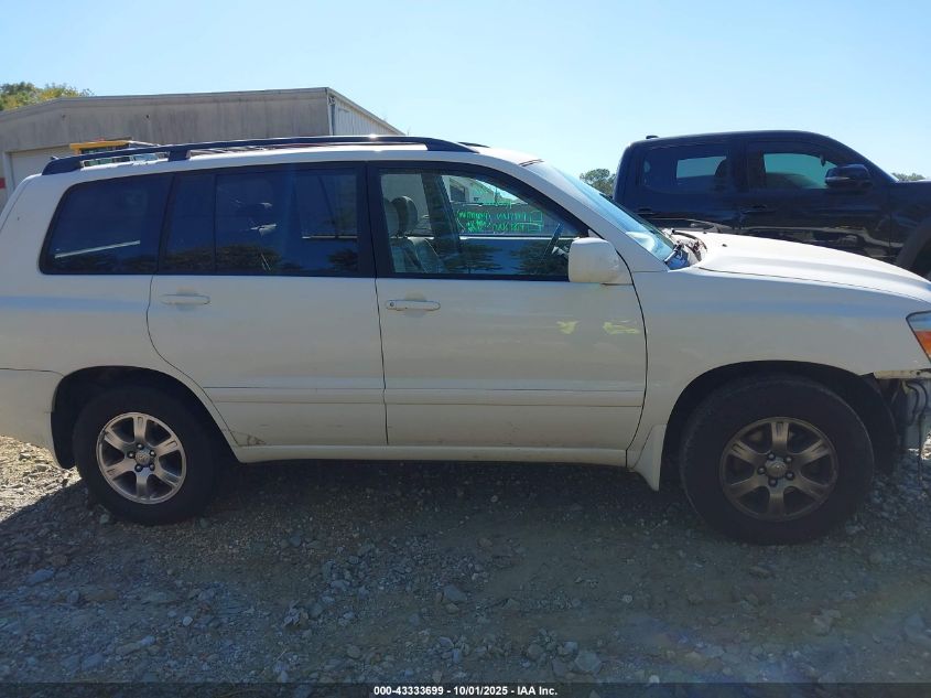2005 Toyota Highlander V6 VIN: JTEGP21A850046739 Lot: 43333699