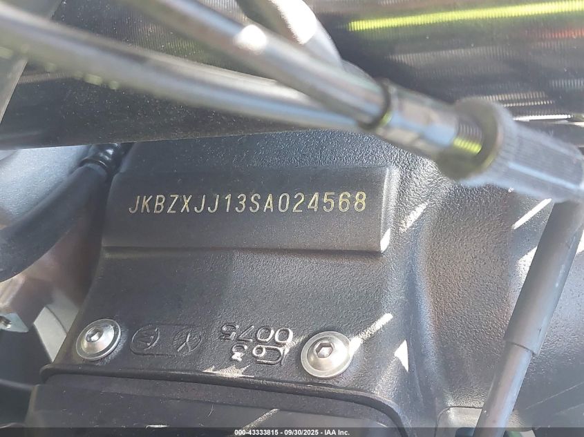 2025 Kawasaki Zx636 K VIN: JKBZXJJ13SA024568 Lot: 43333815