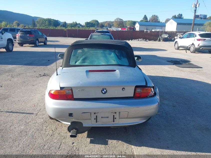1998 BMW Z3 1.9 VIN: 4USCH7330WLE10550 Lot: 43333873