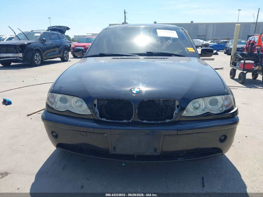 2003 BMW 325I VIN: WBAEV33443PD58012 Lot: 43333933