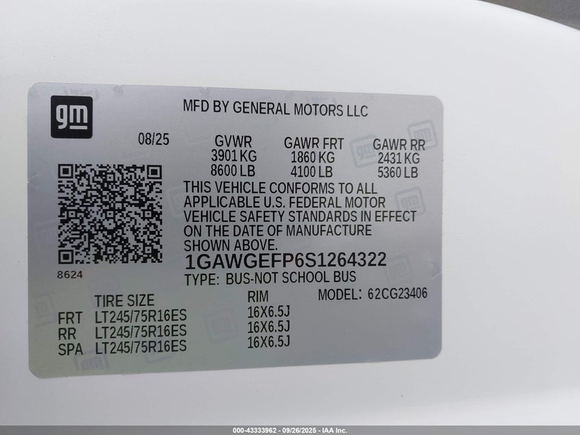 1GAWGEFP6S1264322 2025 CHEVROLET EXPRESS photo no. 5