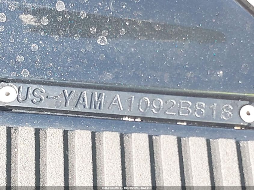 2018 Yamaha Waverunner VIN: YAMA1092B818 Lot: 43333991