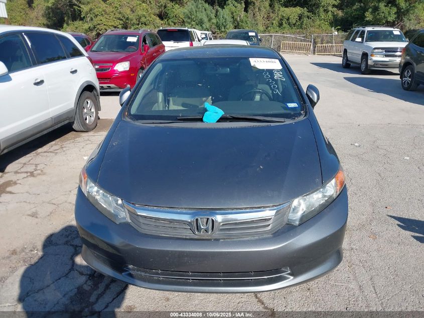 2012 Honda Civic Lx VIN: 19XFB2F5XCE084892 Lot: 43334008