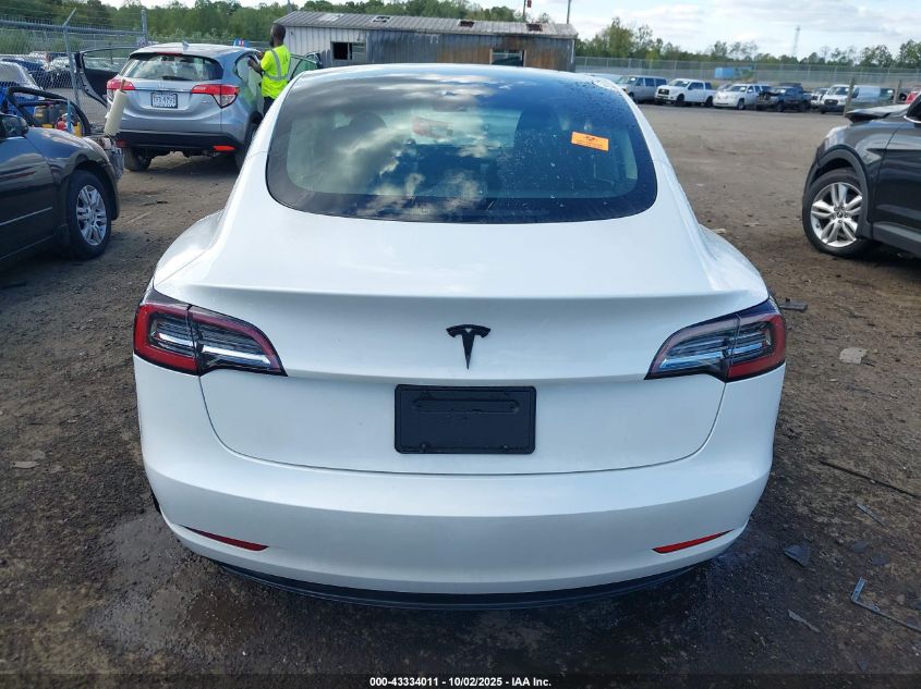 2023 Tesla Model 3 Rear-Wheel Drive VIN: 5YJ3E1EA1PF492555 Lot: 43334011