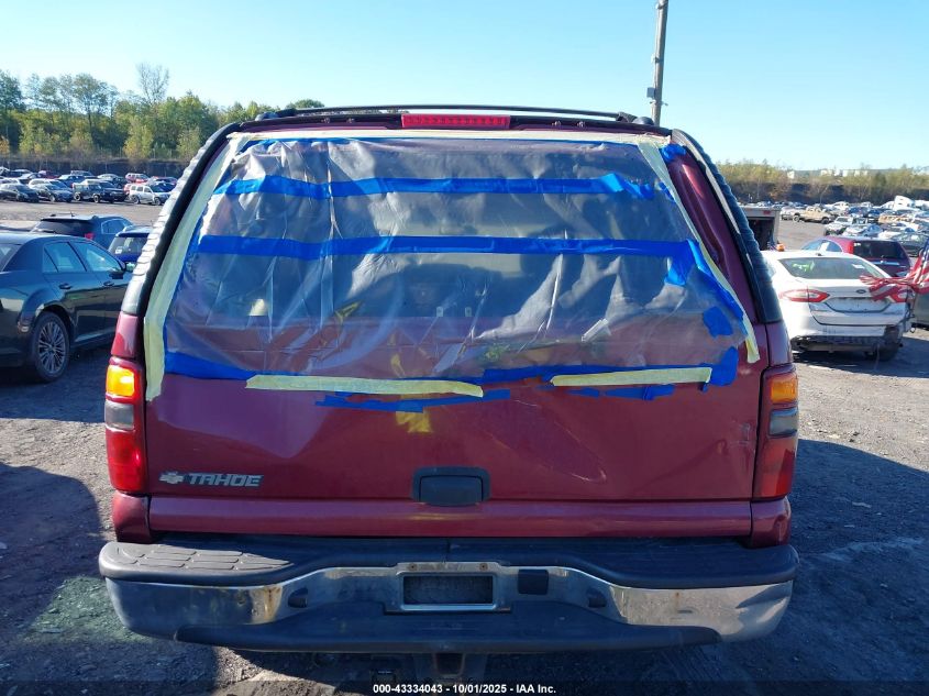 2006 Chevrolet Tahoe Ls VIN: 1GNEK13T56R110789 Lot: 43334043