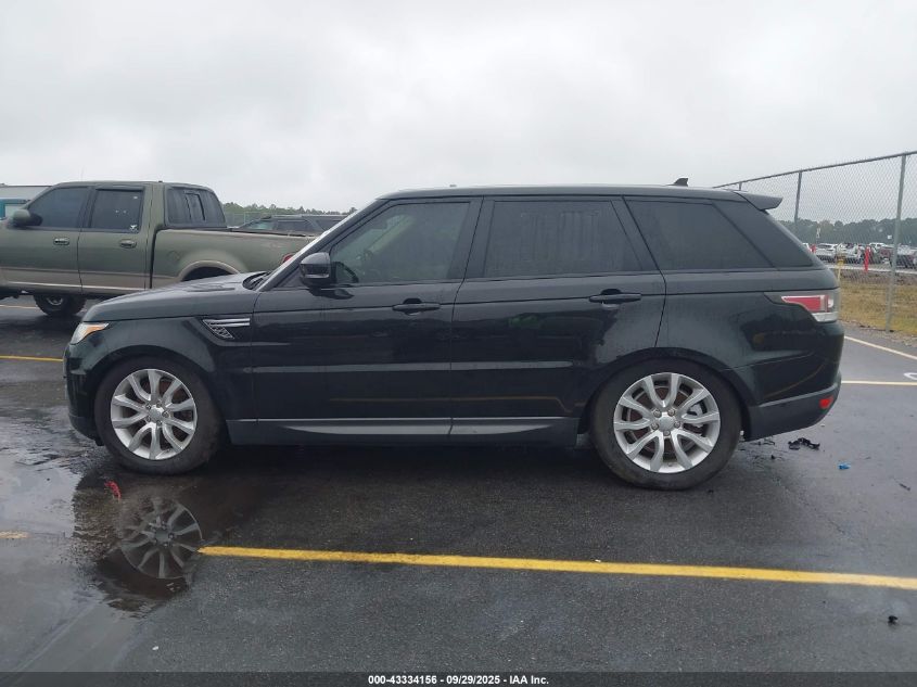 2016 Land Rover Range Rover Sport 3.0L V6 Supercharged Hse VIN: SALWR2VF8GA650054 Lot: 43334156