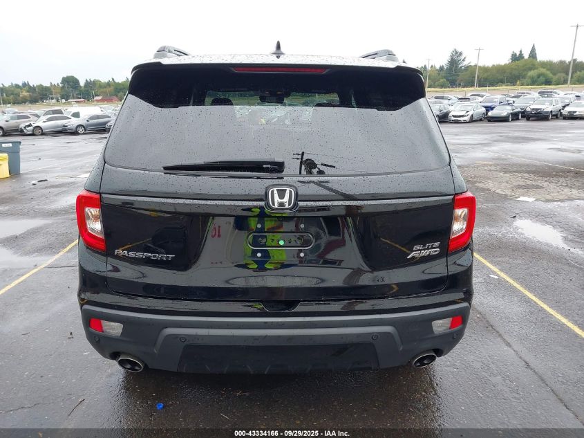 2021 Honda Passport Awd Elite VIN: 5FNYF8H07MB012125 Lot: 43334166
