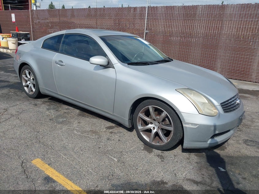 2003 Infiniti G35 Base W/Leather silver coupe gasoline JNKCV54E83M211766 photo #1