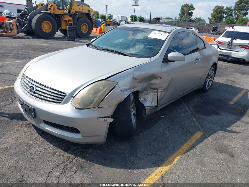 2003 Infiniti G35 Base W/Leather silver coupe gasoline JNKCV54E83M211766 photo #3