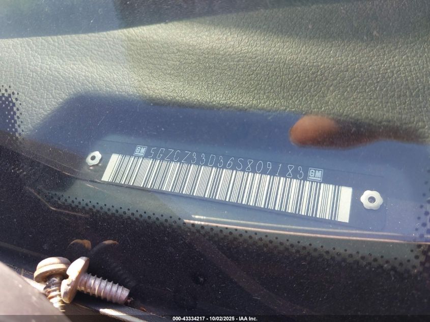 2006 Saturn Vue 4 Cyl VIN: 5GZCZ33D36S809183 Lot: 43334217