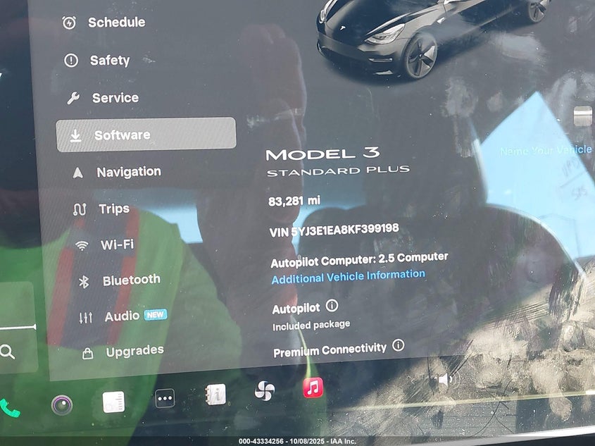 2019 Tesla Model 3 Long Range/Mid Range/Standard Range/Standard Range Plus VIN: 5YJ3E1EA8KF399198 Lot: 43334256