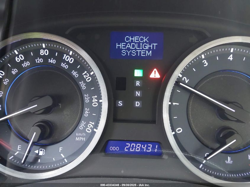 2012 Lexus Is 250 VIN: JTHCF5C27C5059073 Lot: 43334346