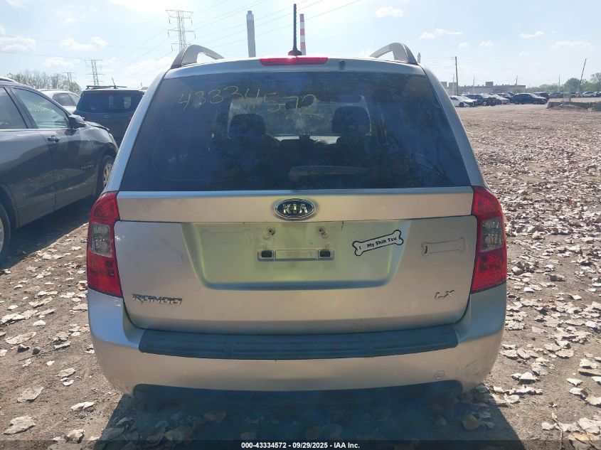 2009 Kia Rondo Lx VIN: KNAFG528297224216 Lot: 43334572