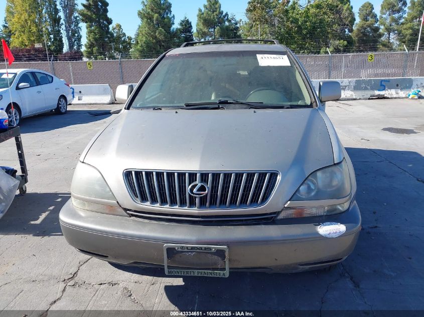 2000 Lexus Rx 300 VIN: JT6GF10U9Y0057838 Lot: 43334651
